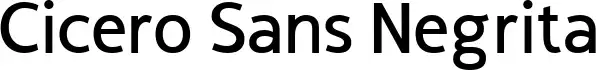 Cicero Sans Negrita