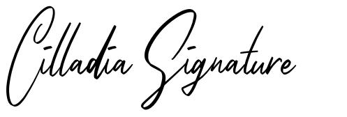 Cilladia Signature fonte