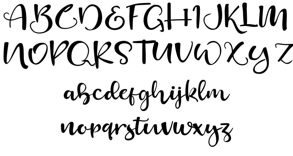 Cinchin font Örnekler