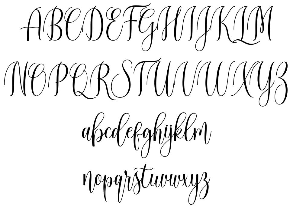 Cinderella Script font Örnekler