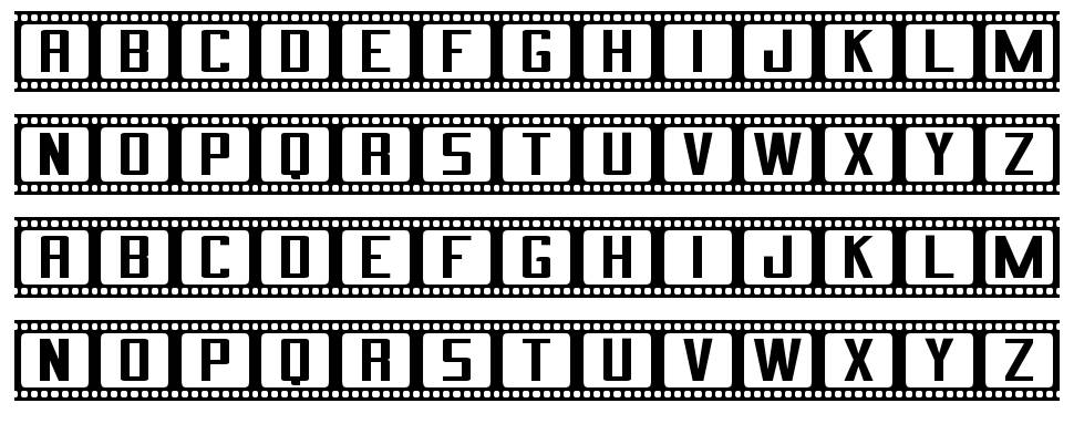 Cinema ST font specimens