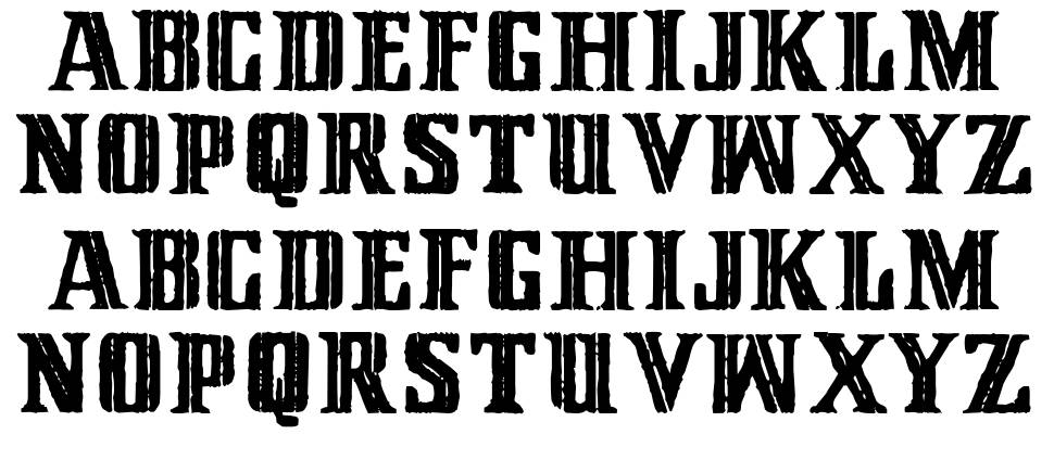 Cinquenta Mil Meticais font specimens