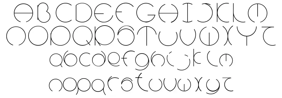 Circle font specimens