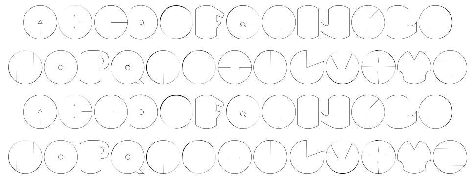 Circle Face font specimens