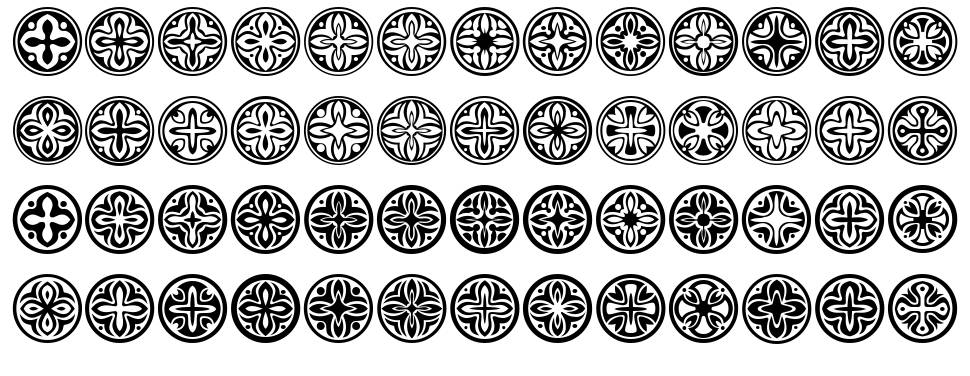 Circular Ornaments 字形 标本