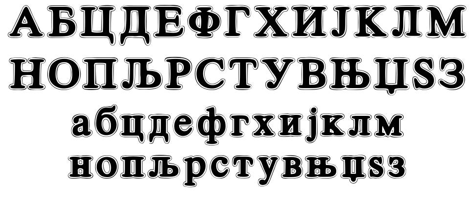 Cirilico Font 字形 标本