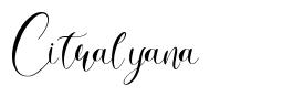 Citralyana font