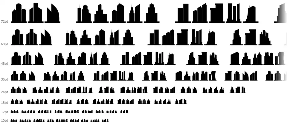 City Skylinefont waterfall