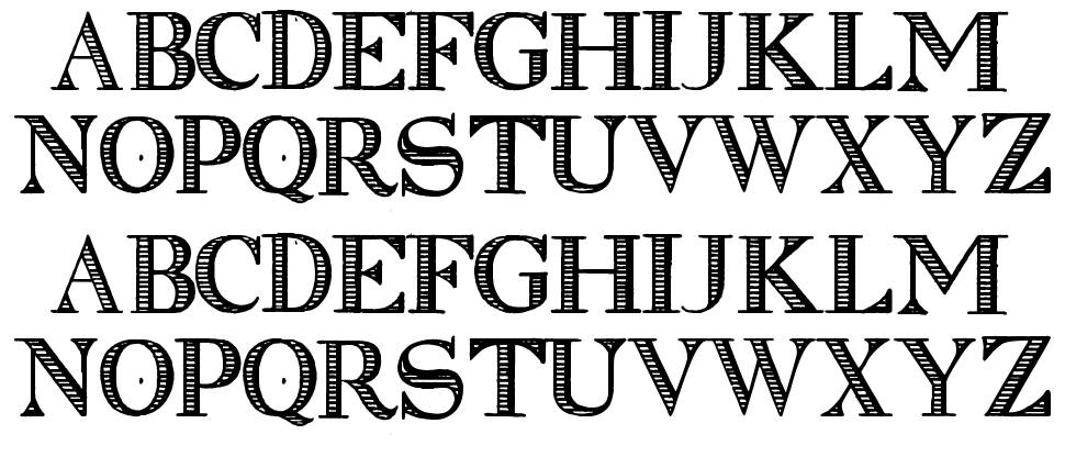 Clasica Striped font specimens