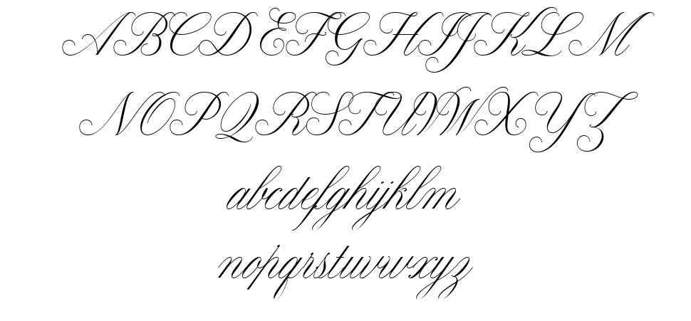 Claudya Script font specimens