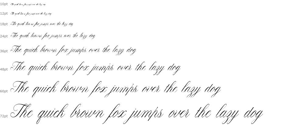 Claudya Script font Waterfall