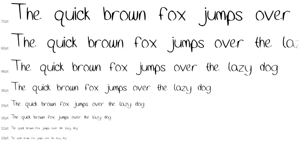 Clean Handfont waterfall
