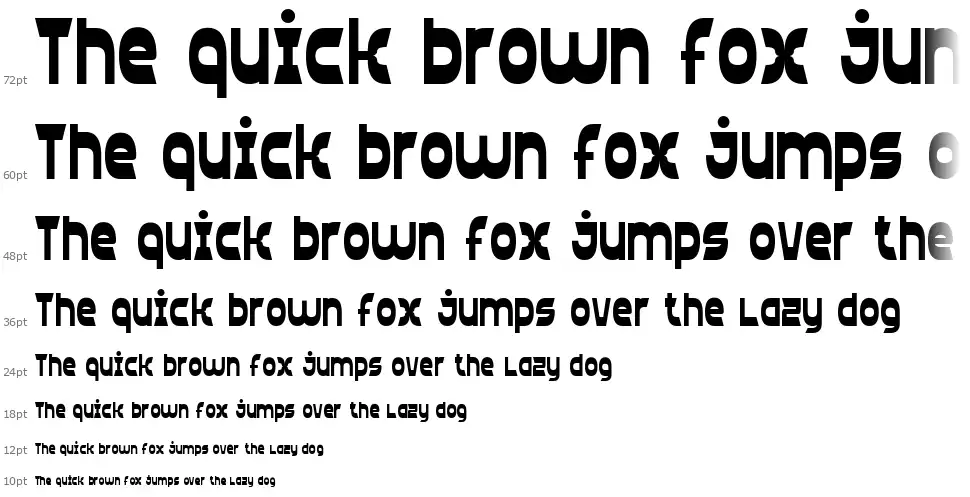 Clear Line 7font waterfall