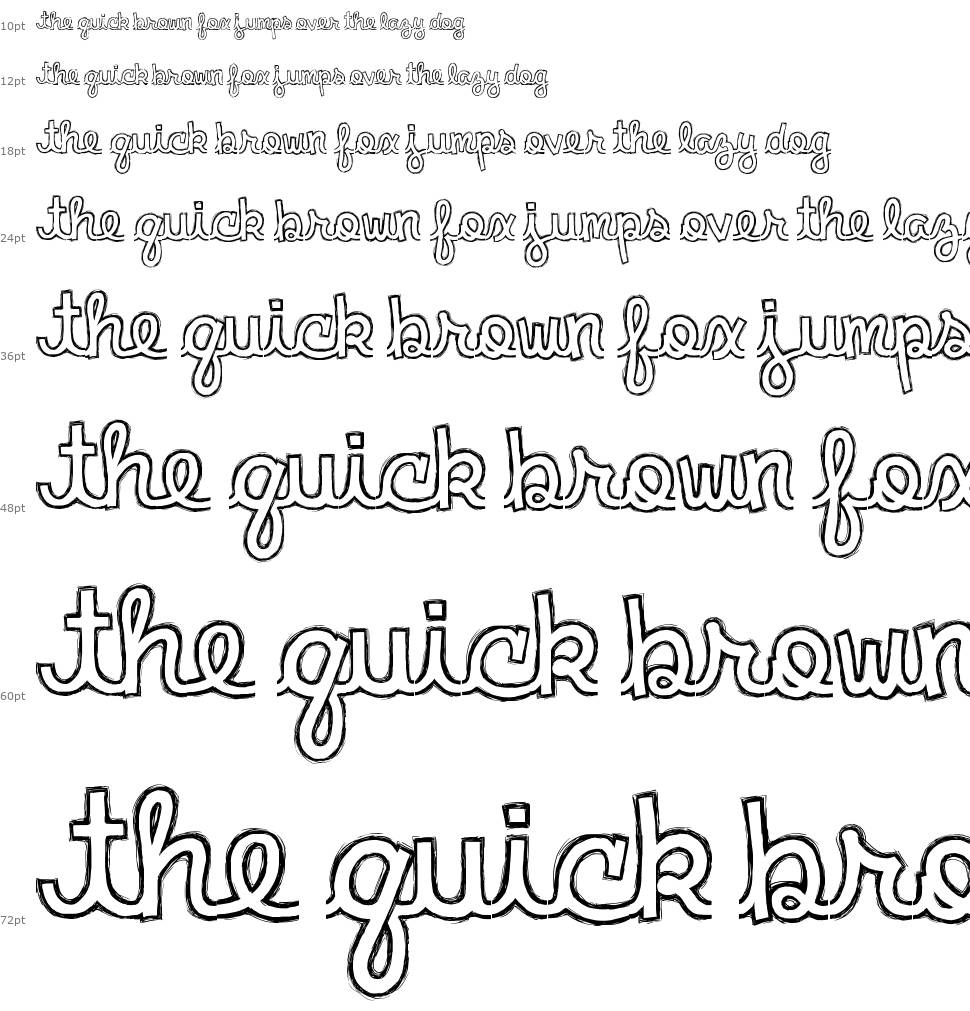 Clementine Sketch font Waterfall