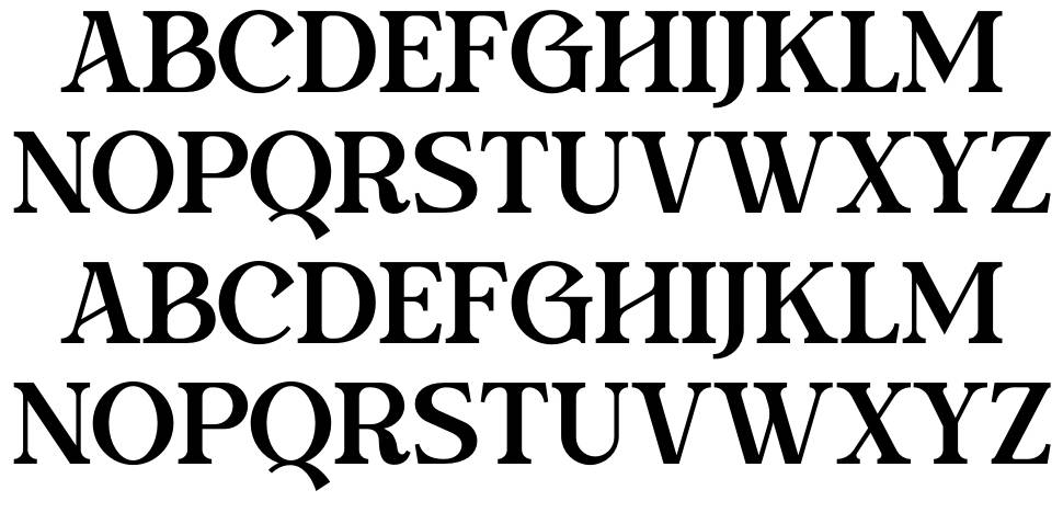 Clements Morgle Serif písmo Exempláře
