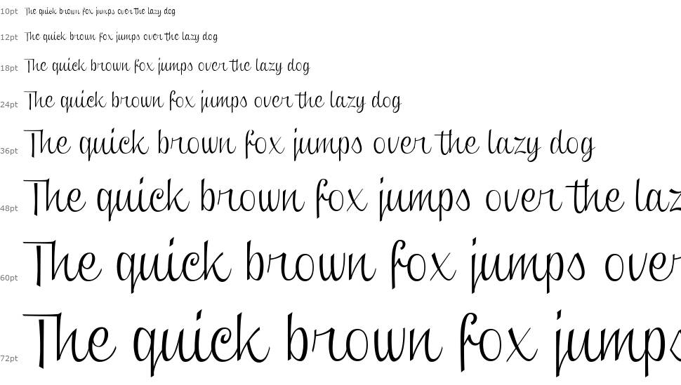 Clipper Script font Şelale