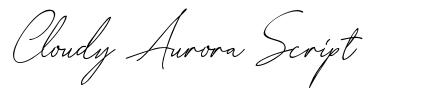 Cloudy Aurora Script font