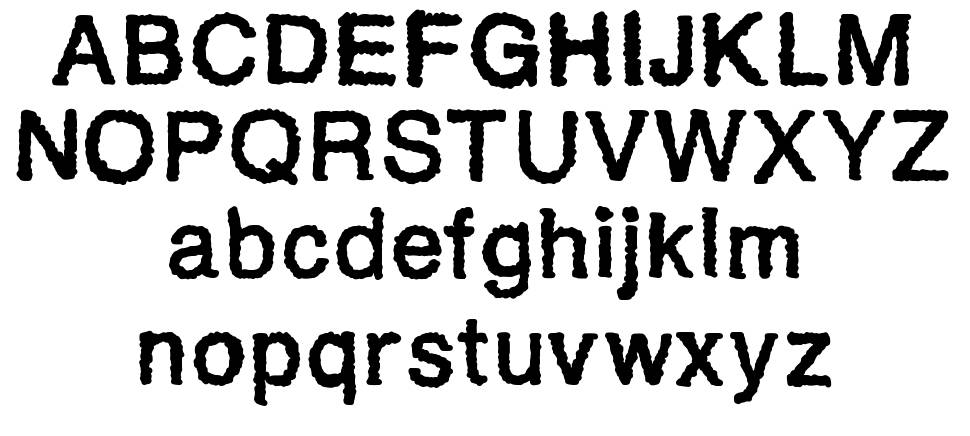 Cloudysmoke フォント 標本