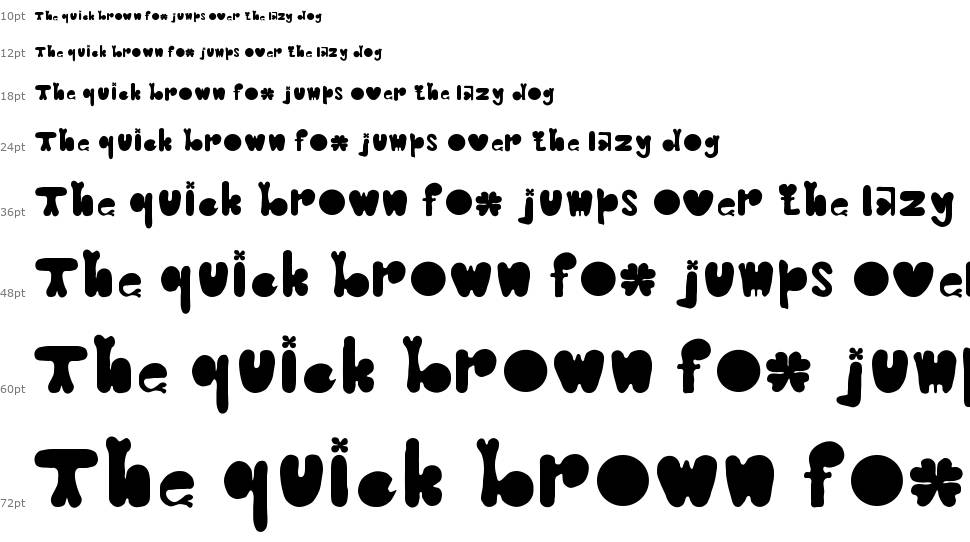 Clover Typeface czcionka Wodospad