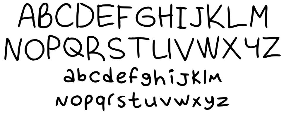 Clumsy font specimens