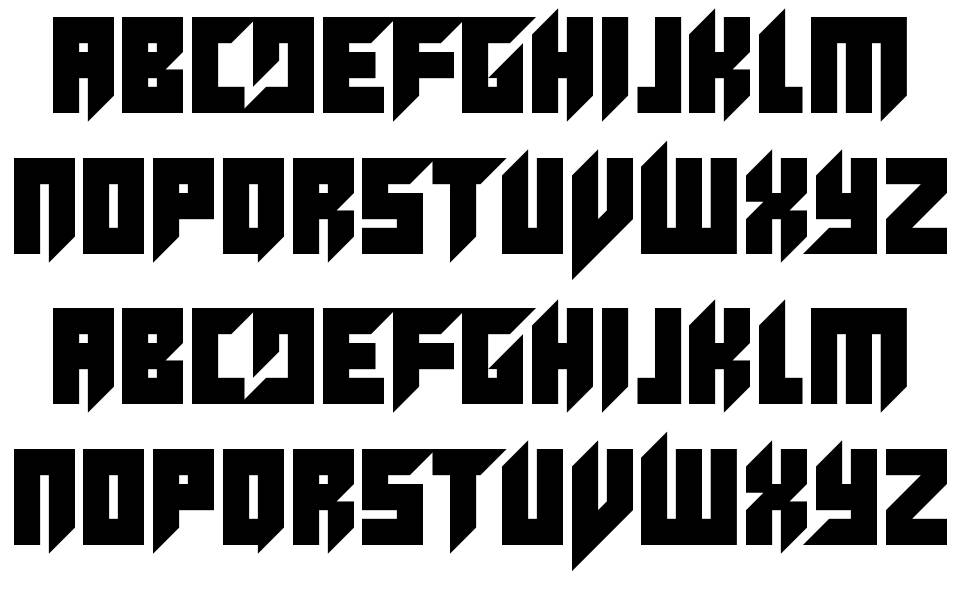 Clutching Toth font Örnekler