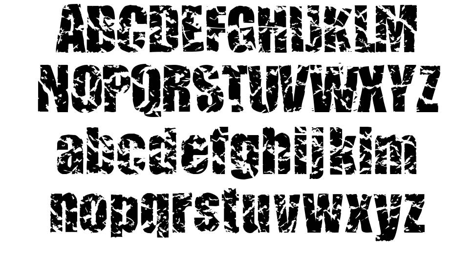 CM Corruged font specimens