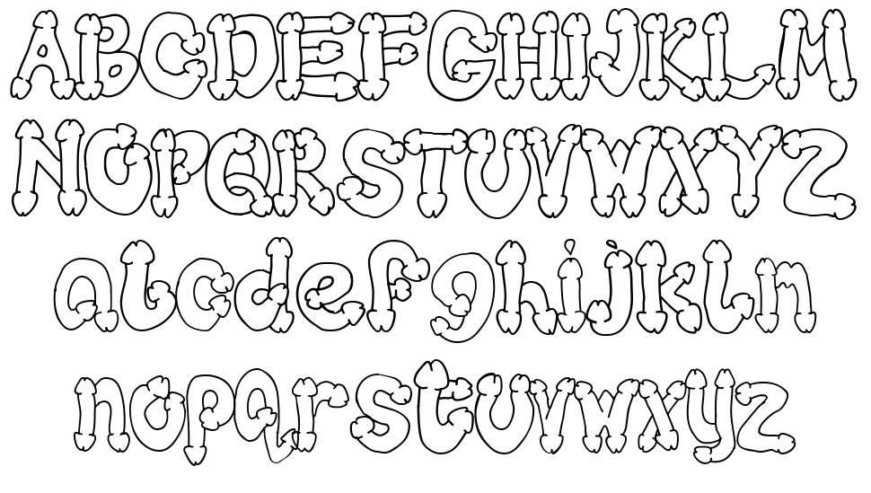 Cocksure 字形 标本