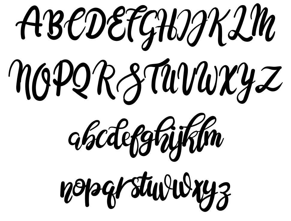 Cocolatte font Örnekler