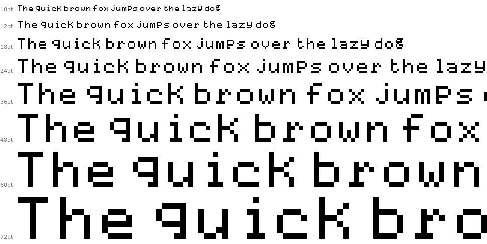 Code 7x5 font Şelale