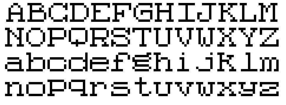 Code 8x8 font Örnekler