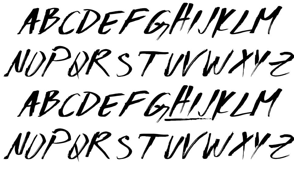 Codiac font Örnekler