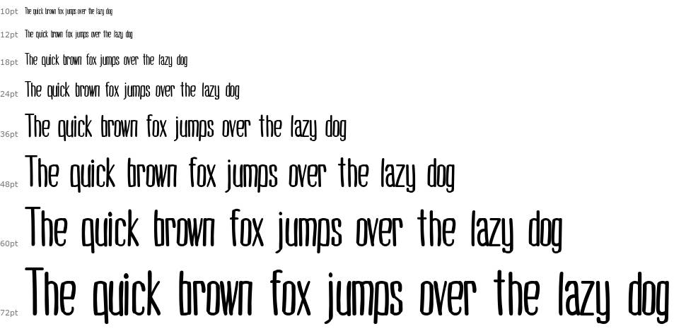 Cogswell Condensed font Waterfall
