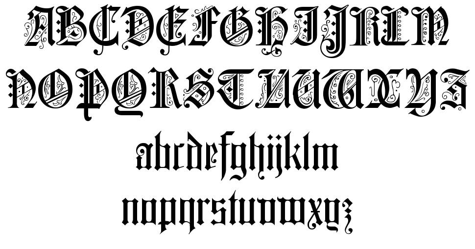 Colchester font specimens