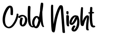 Cold Night font