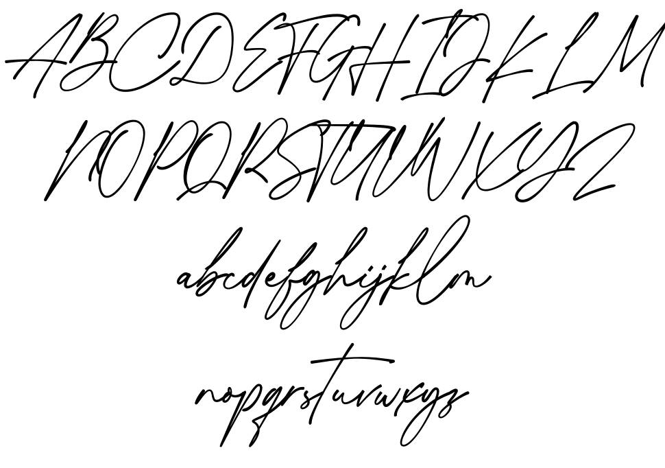 Collingethon font specimens
