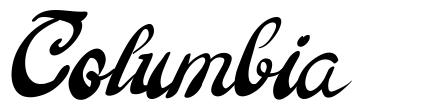 Columbia шрифт