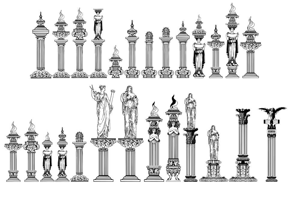 Columns font specimens