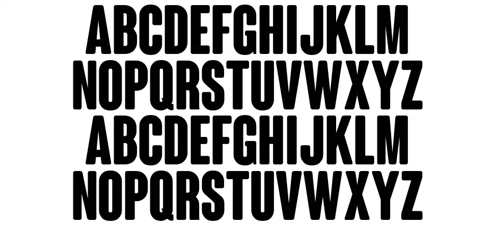 Coluna Roundedfont specimens