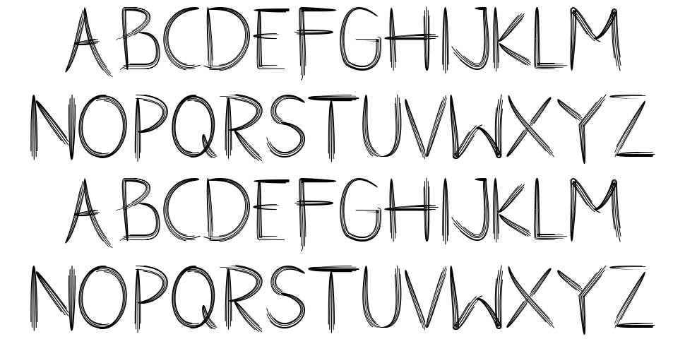 Combined Lines font specimens