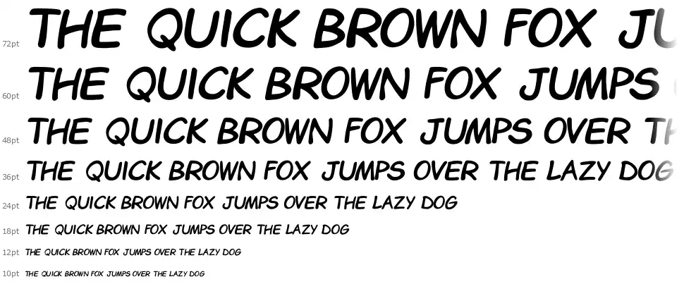 Comic Chuckfont waterfall