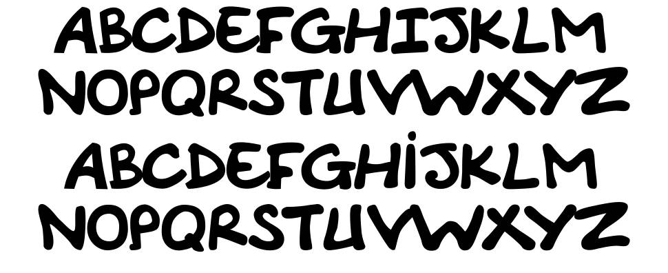 Comic Note Smooth font specimens