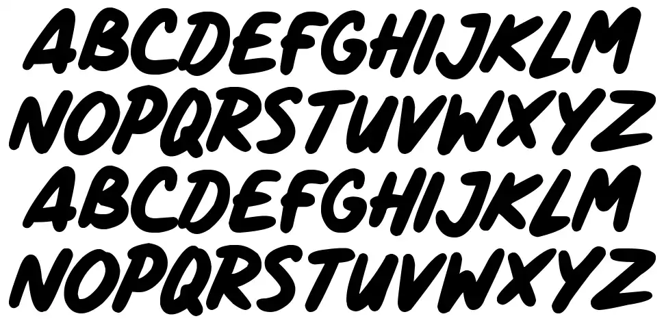 Comic Panels font specimens