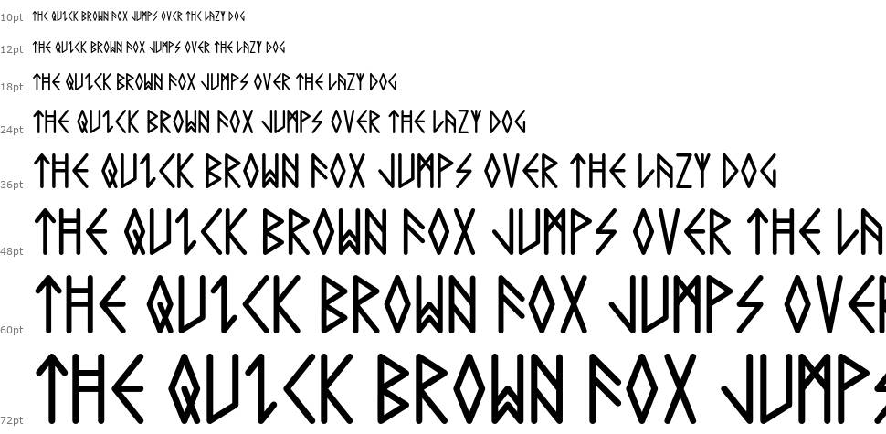 Comic Runes шрифт Водопад