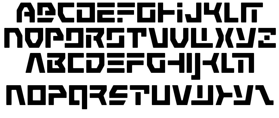 Command Override font specimens