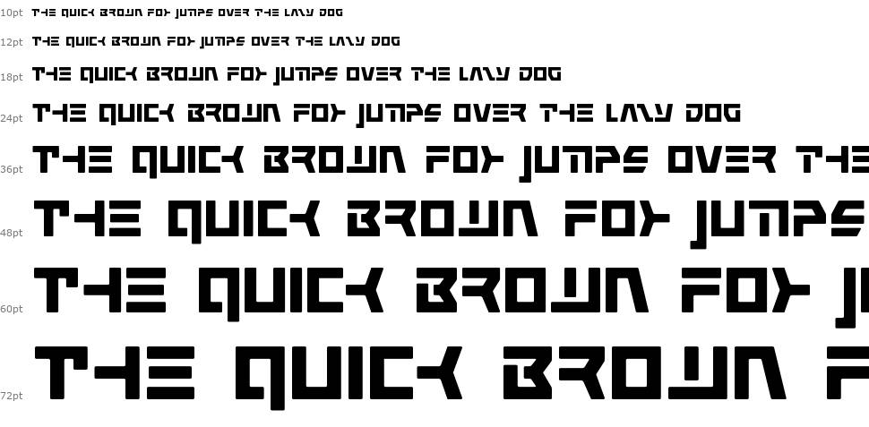 Command Override font Waterfall