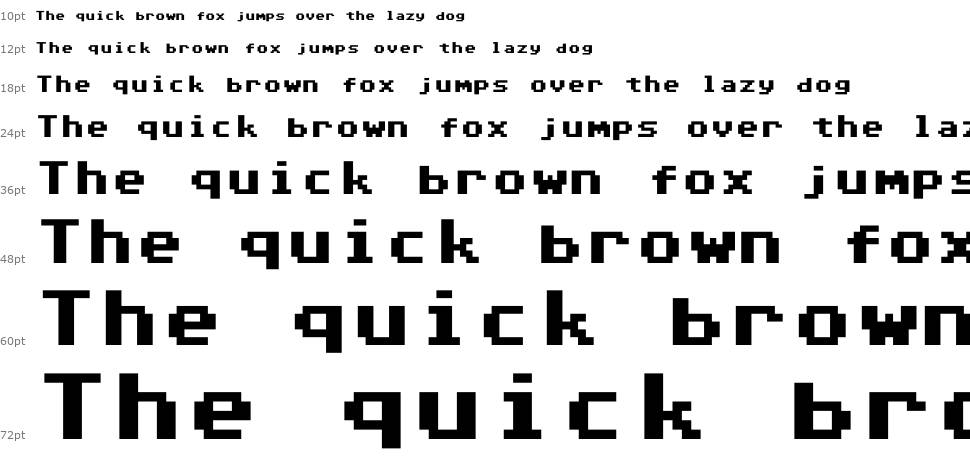Commodore 64 Pixelized font Waterfall
