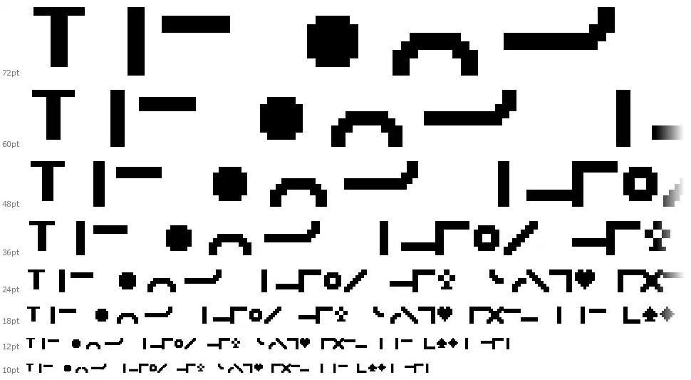 Commodore Serverfont waterfall