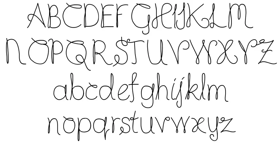 Completely Scriptedfont specimens