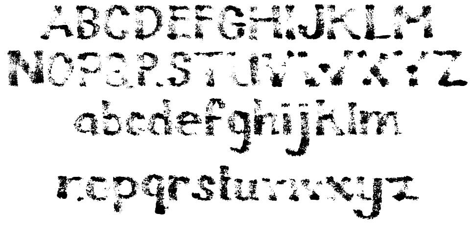 Compostable font specimens