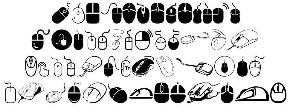 Computer Mouse font Örnekler